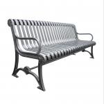 Buy cheap Waterproof Urban Outdoor Metal Garden Bench With Cast Iron And Steel Flat Bar from wholesalers