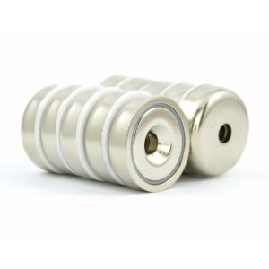 Buy cheap N35 strong round base neodymium countersink hole pot magnet from wholesalers