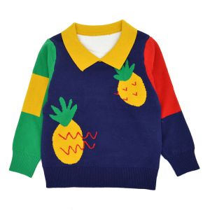 Buy cheap Pineapple Pattern Bespoke Sweaters Turn Down Collar Children Autumn Pullover from wholesalers