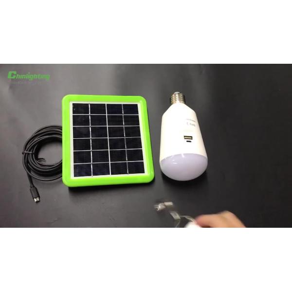 LED Solar Light Solar Bulb with Remote Control Lamp Indoor Waterproof Panel
