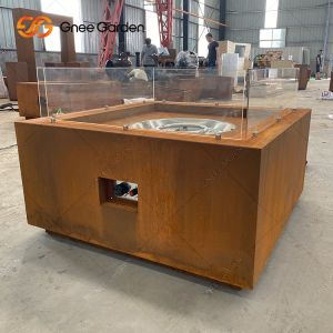 Buy cheap Outdoor Steel Fire Pit Garden Patio Decorative Square Corten Steel Firepit from wholesalers