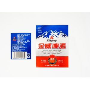 Custom Printed Self Wet Strength Adhesive Paper Beer Label metallized paper beer