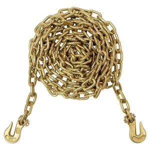Nonstandard 3/8''x 20 ft Yellow Zinc G 70 Chain with 3/8" Clevis Grab Hook