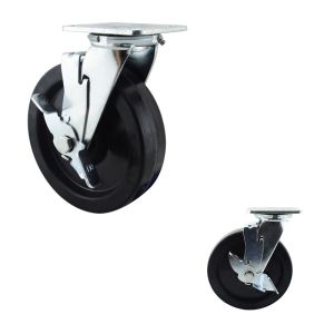 Buy cheap OEM Lockable Side Braked 200mm Heavy Duty Swivel Plate Casters from wholesalers