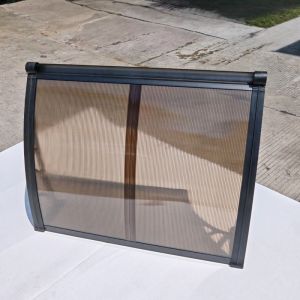 Buy cheap 1m*1mBrown Effortless Assembly DIY Polycarbonate Awning with Modular Design amp Integrated Gutter for Versatility from wholesalers