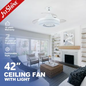 Buy cheap Antique Style LED Ceiling Fan High Speed White Retractable Blades with Remote Control from wholesalers