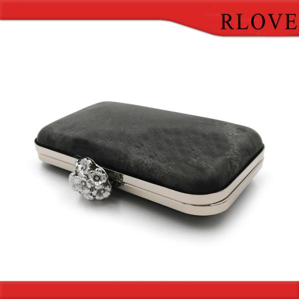 Buy cheap Rectangle shape plastic box clutch purse bag metal frame with light gold from wholesalers