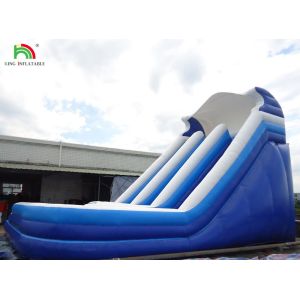 High Quality Curve Double Lane Blow up Kids Inflatable Water Slide