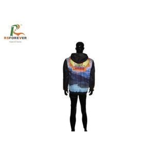 Sports Pullover Hooded Sweatshirt Jacket Polyester Customized Logo Printing