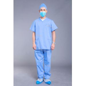 Buy cheap Reusable Unisex V Neck 3 Pockets Medical Scrub Suit from wholesalers