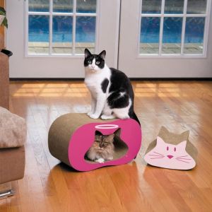 Buy cheap Catnip Inside Cat Cardboard Scratcher Abrasion Resistance With Activity Turnel product