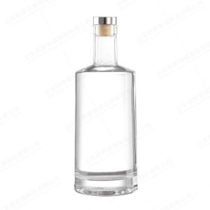 Buy cheap Customized 750ml Flat Empty Cylindrical Bottle for Whiskey Gin Rum in Custom Size from wholesalers