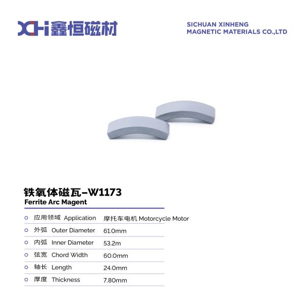 High Coercive Pressing Of Permanent Magnet Ferrite For Motorcycle Motor W1173