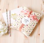 Buy cheap ODM Paper Food Grade Packaging Folding Pillow Shape Gift Box Small Flower Pattern from wholesalers