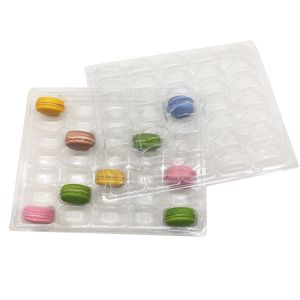 Buy cheap 6 Pack Custom Macaron Clear Tray Recyclable Plastic Chocolate Tray from wholesalers