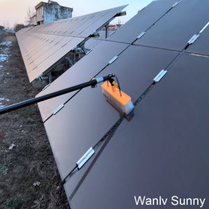 Buy cheap Solar Panel Cleaning Machine with Water Fed Electric Rotating Brush Cleaning Process from wholesalers