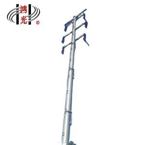 69KV Galvanized Electrical Power Pole with AWS D 1.1 Welding and ISO9001-2008