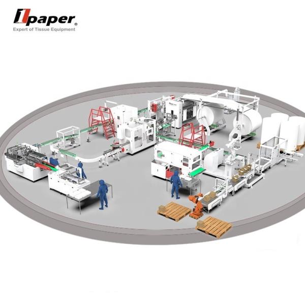 V Fold Tissue Production Line Service with Tissue Paper Cutting and Packing