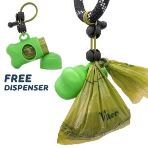 Custom EPI Printed Biodegradable Dog Poop Bags Large Capacity With Dispenser