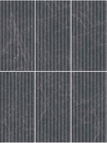 Dark Gray Matte Antique 3D Arc Outdoor Stone Tile 600x1200mm