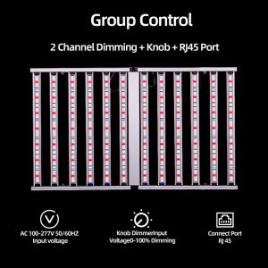 Buy cheap 1300W Full Spectrum UV And IR Grow Light 2 Channel LED Growth Lamp For Plants LED Grow Lights For Vertical Farming from wholesalers