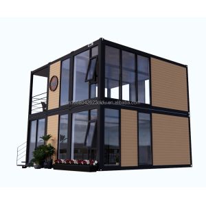 Modern Wooden Appearance Flat Packaging Mobile House Steel Frame Galvanized