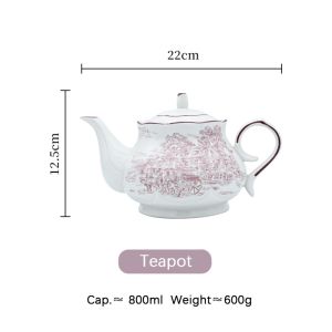 Buy cheap Drinkware Type Cups Saucers Design Style Dinnerware Flower Ceramic Cup Set Of Cups Coffee & Tea Sets Porcelain Teapot Mug Set Gift Box Europe Luxury Tea Sets For Elegant Tea Time from wholesalers