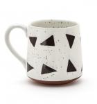 Buy cheap Ceramic Handmade Cups Unique Geometric Smart Black And White Ceramic Coffee Mug For Gift from wholesalers
