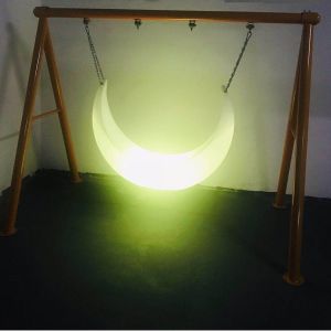 Glow Led Moon Chair with Rechargeable Lithium Battery