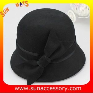 Vintage hot sale cloche hats wholesale for ladies,100% Australia wool felt hats