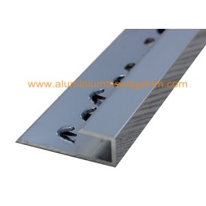 China Silver Straight Aluminium Carpet Trim , Carpet Threshold Transition Strip Plates on sale
