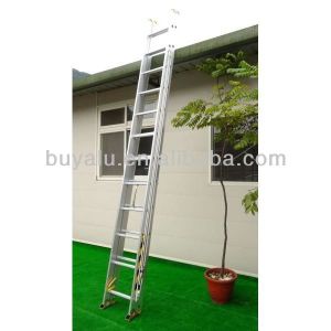 Buy cheap Two Sections Aluminum Extendable Ladder Silver Anodized Industrial Ladders from wholesalers