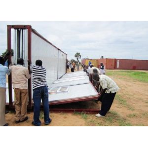 Sandwich Panel White Foldable Emergency Shelter/ Steel Frame Foldable House