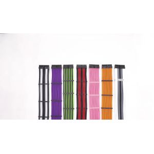 Buy cheap Sleeve Extension Cable 16AWG Extremely Soft Material Wire Sleeve Kit Black White 300mm Sleeved Extension Kit PSU from wholesalers