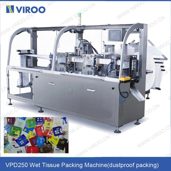 Single alcohol Wet Tissue Packaging Machine PLC Control Automatic，mosquito