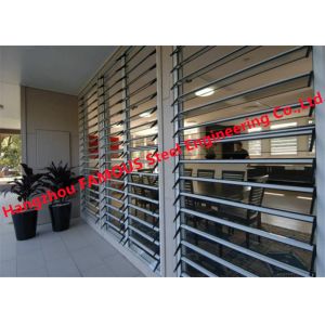 Aluminium Jalousie Louver Windows With Screen Mesh Hurricane