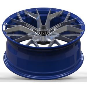 Buy cheap Chevy Corvette C5 Staggered  19 and 20 Multi-spoke Gloss black 1-PC Forged Alloy Wheels 5x120.65 from wholesalers