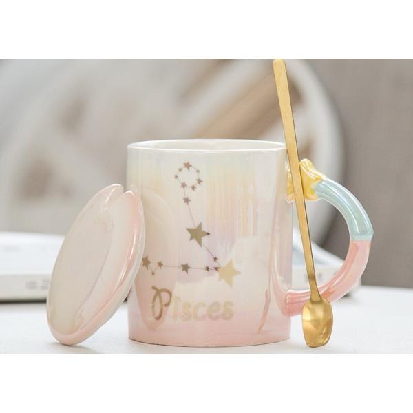 Quality Zodiac 330ml 9.5cmx8cm Custom Ceramic Coffee Mugs for sale