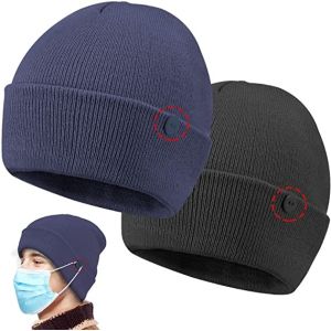 Buy cheap Custom Button 58cm Knit Beanie Hats Easy To Wear Masks from wholesalers