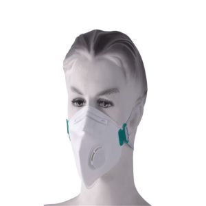 Buy cheap 3 Ply Disposable Face Mask , Asbestos Dust Mask Folded With Valve For Painting / Spraying Workshop from wholesalers