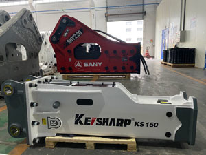 Buy cheap KS150 150-170 Bar Hydraulic Breaker with 100mm Chisel from wholesalers