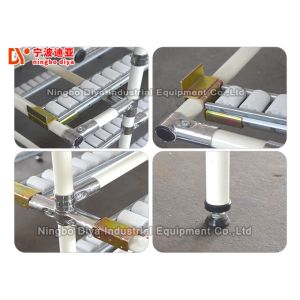 Flat Type Sliding Roller Track White Lean Pipe For Shelf System Conveyor