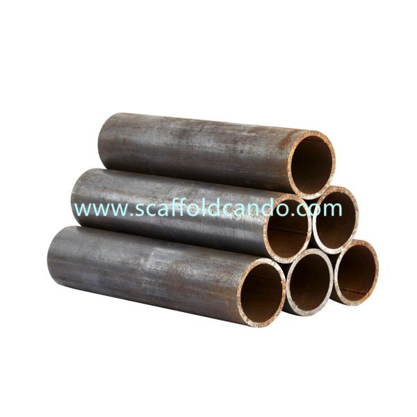 Quality High quality Q235 MS tube, black scaffolding steel pipe for construction project, BS1139, EN10219 AN157 48mm OD with 6ML for sale