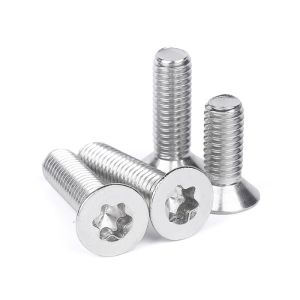 1/4"-20 Thread 1-1/4" Length Black Phosphate Steel Thread-Cutting Flat Head Torx