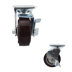 Buy cheap Polyurethane 506LBS Side Lock Swivel Wheels With Ball Bearing from wholesalers