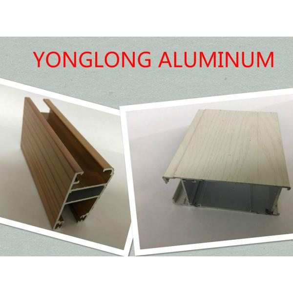 Buy cheap Customized Length Aluminium Extrusion Profiles Imitation Wood Grain Transfer Printing from wholesalers