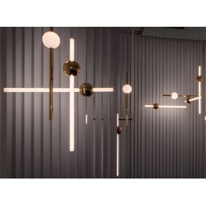 100*600mm Combinable Golden Dining Room Modern LED Pendant Lights