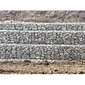 China Flood Bank or Guide Bank Gabion Mesh with Wire Diameter 2.0mm-4.0mm on sale