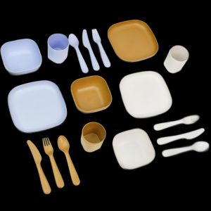 Buy cheap Plastic PLA Biodegradable Disposable Tableware Environmental And Beautiful product