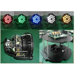 Medium Live Concerts 5in1 RGBWA LED Par Light 18pcs * 15W Par 64 LED Lamp 300W